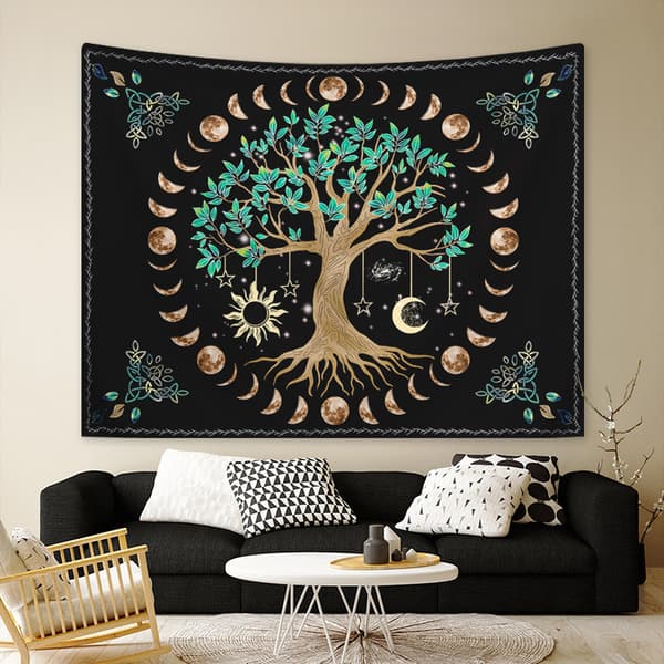 130x150cm Livets Træ Væghængende Tapet til Natur Dekoration