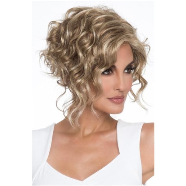 ##/Modekort blond lockigt hårperuk kvinnligt huvudset##/