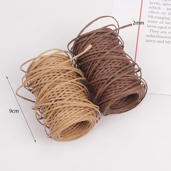 x 50m Papirsnor, Jern Rattan Papir Naturlig Tråd Papir Macrame
