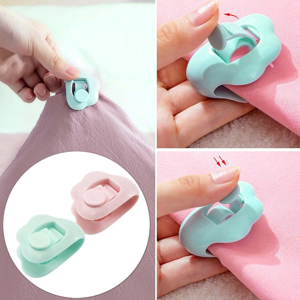 ##/12 stk Dynebetræk Klips Dynebetræk Holder Klips - Skridsikker Seng##/