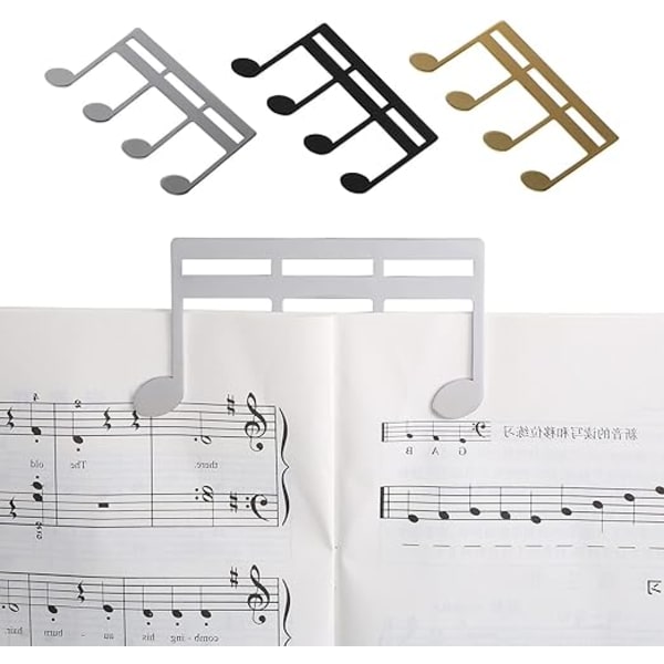 Musiknotmapp (svart), dagbok musikbokmapp, pianoutskrift