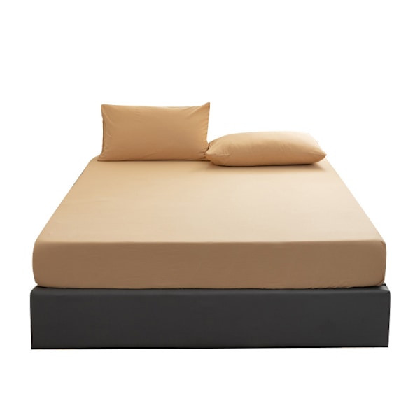 ##/Vasket bomulds khaki sengetøj 180*200cm, 2 pudebetræk##/