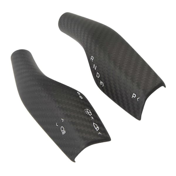 2 STK Rat Gear Shift Cover Ægte Kulfiber Ridsefast Udskiftning til Tesla Model 3 Y 3K Twill Mat