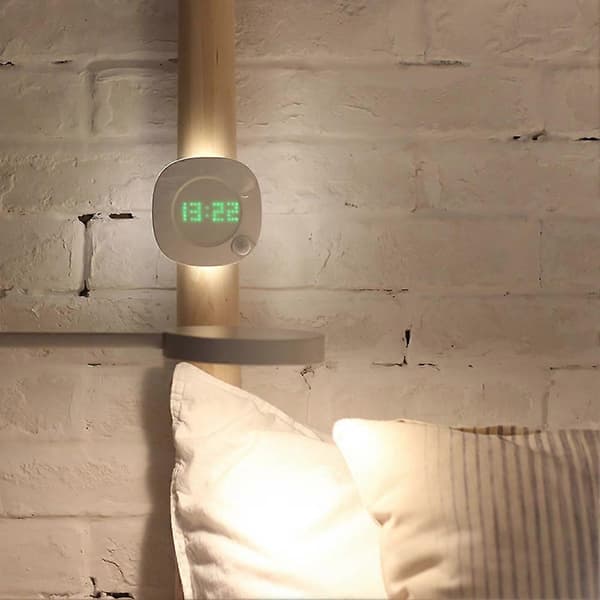 LED Bevegelsessensor Nattlys Digitalt Klokkeslett Soverom Baderom Lampe 1