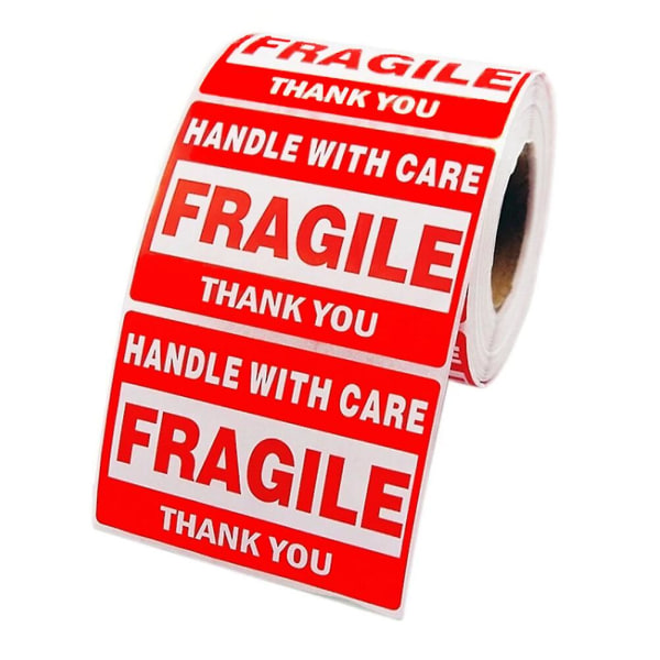 &1 Roll/500pcs Fragile Label Stickers Handle With Care Package Fragile Sticker&