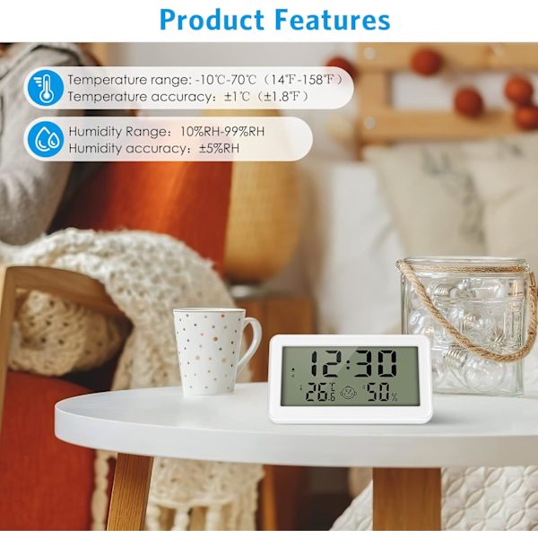 Indendørs Termometer, Digital Hygrometer Termometer, Digital Ther