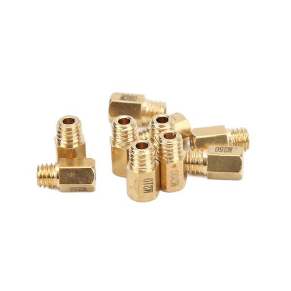10 stk./sett Hoveddyse for forgasser Solid messing erstatning for Mikuni VM TM TMX Carb 200?290
