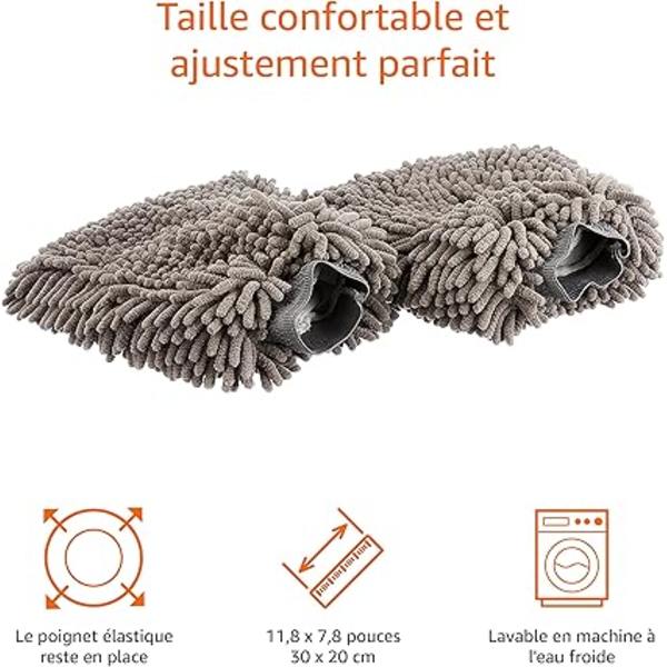 Luksuriøs mikrofiber bilvaskehanske 2-pakning
