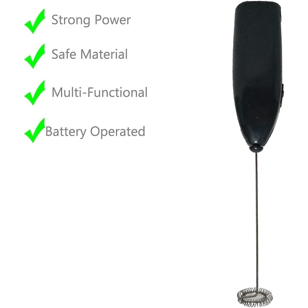 Elektrisk Mini Håndholdt Røreapparat, Skummaker for Latte Cappuccino