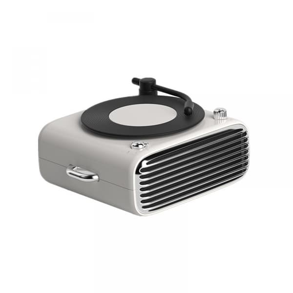 (Hvid) Retro Trådløs Bluetooth Højttaler Vinylpladespiller CD-afspiller C