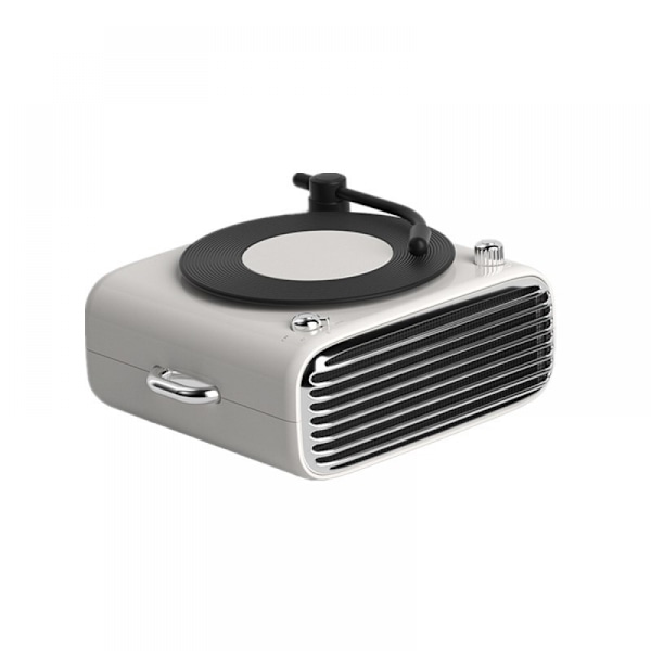 (Vit) Retro Trådlös Bluetooth-högtalare Vinyl-skivspelare CD-spelare C