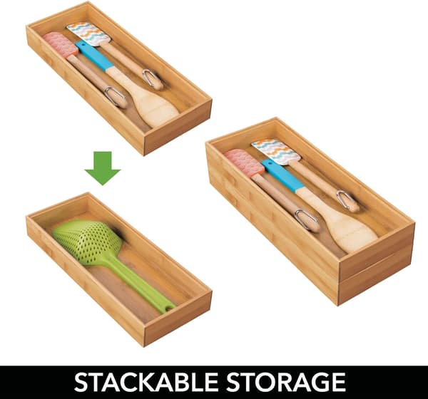 15,2 cm x 38,1 cm x 6,4 cm – Ljusbrun, 2-pack Funktionell Woo