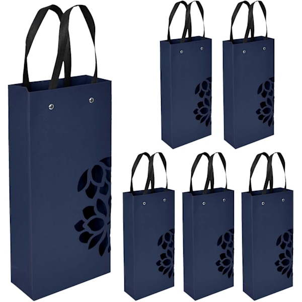 ##/Vinflaskor - blå, väskor för champagneflaskor, presentförpackning##/