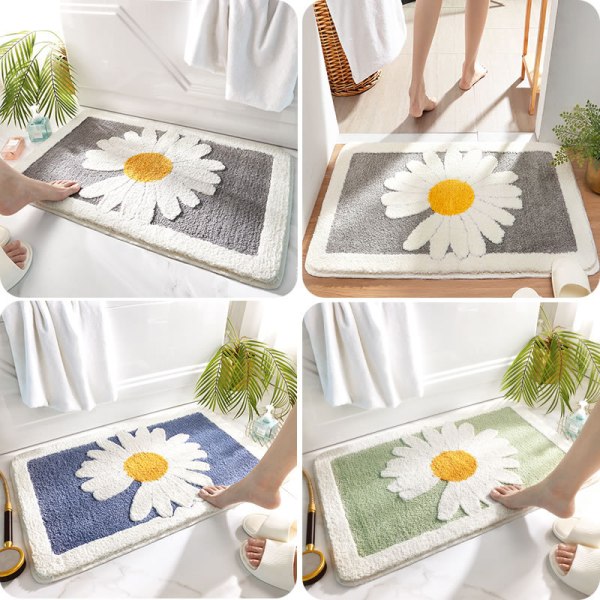 Vihreä 40*60cm Liukumaton Pesuvanne Matto Ovi Matto Suihku Matto