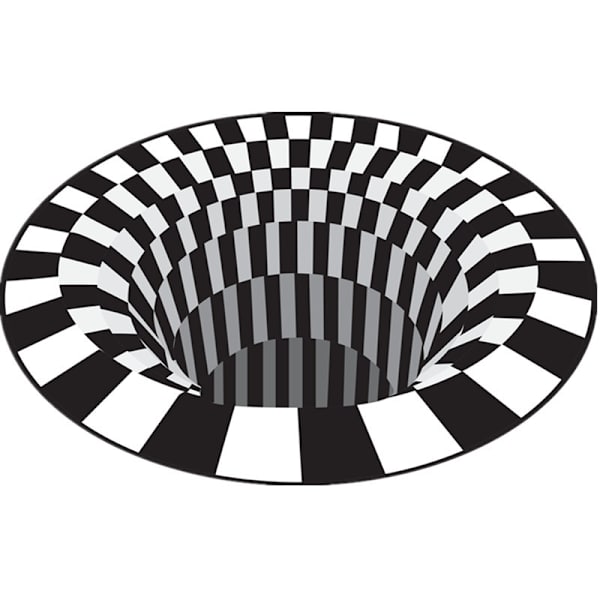 ##/Pearl Rare Vortex Illusion Matto, 3D Ansa-Painatusmatto, Syvä Hol##/