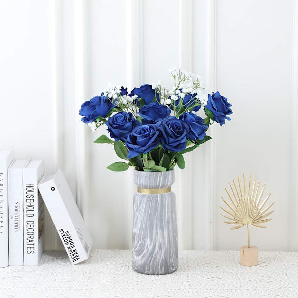 Kunstige Silke Rose Blomsterbuket Hjem Kontor Bryllup Arrangement