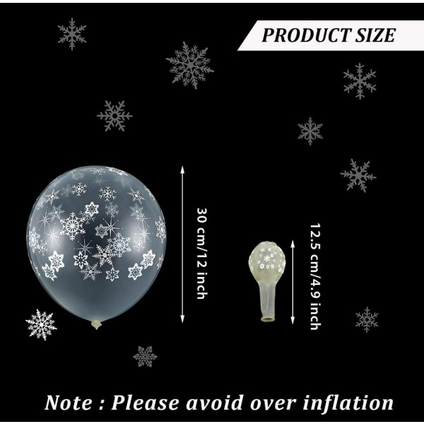 ##/100 st Klar Snöflinga Ballonger Vinter Transparent Snöflinga Sen##/