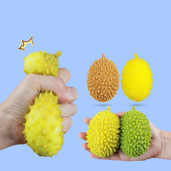Simuleret Durian Langsom Tilbagefjedrende Afstressningslegetøj
