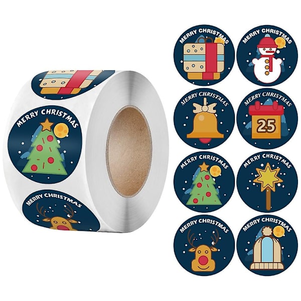 Julgransdekaler Julklappstema Tätningsdekaler för DIY-gåvor Bakning Paket Kuvert Pappersvaror Dekorqy1656-100st