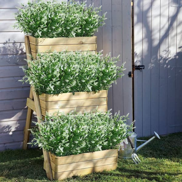 Knippen Utomhus Konstgjord Lavendel Falska Blommor UV-beständig Shr