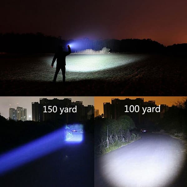 LED-taskulamppu, taktinen taskulamppu, värikäs valo