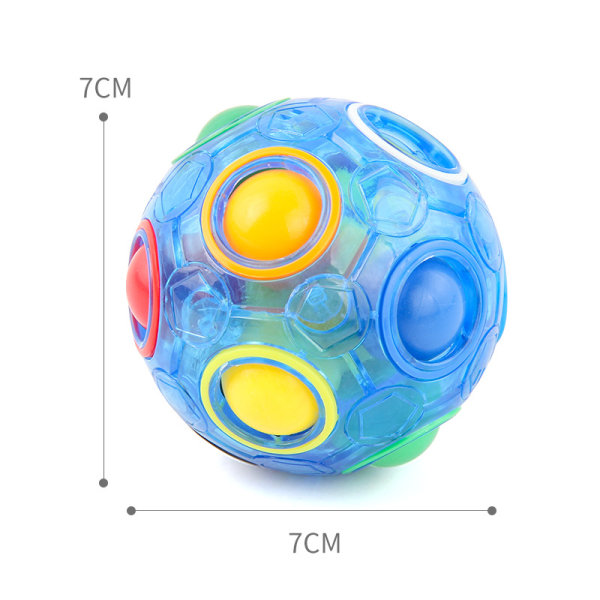 Rainbow Ball Decompression Spinning Top (blå), Pusselspel Kul D