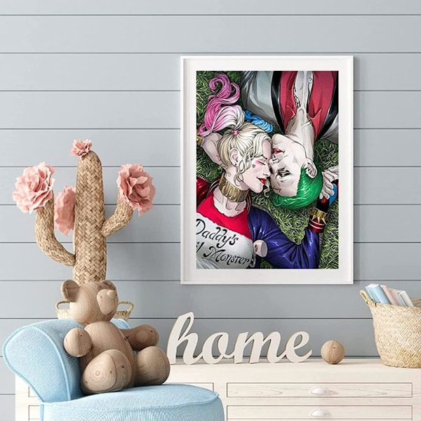 ##/30x40cm 5D DIY Diamantmålning Set - Par Clowns, Alla Diamant##/