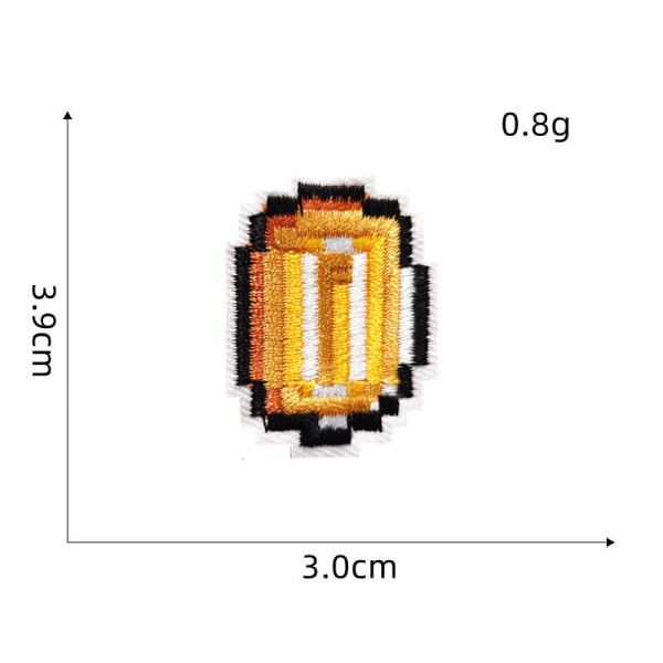 19 Stykker Broderte Stryke-på-lapper, Broderte Klistremerker Stryke-på