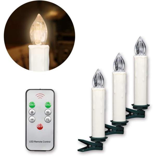 ##/20 st LED-julkulor med avtagbar fjärrkontrollsklipp, Multi##/