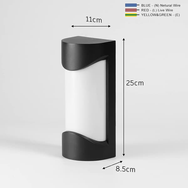 10W LED Sisä- ja ulkoseinävalaisin Vedenkestävä IP65 Alumiini Antra