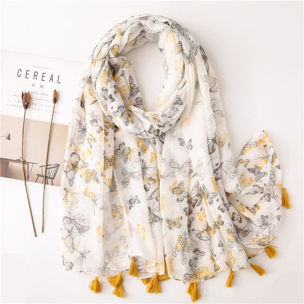 Dam Scarfs i Viscos, Sjal, Stola, Huvudduk