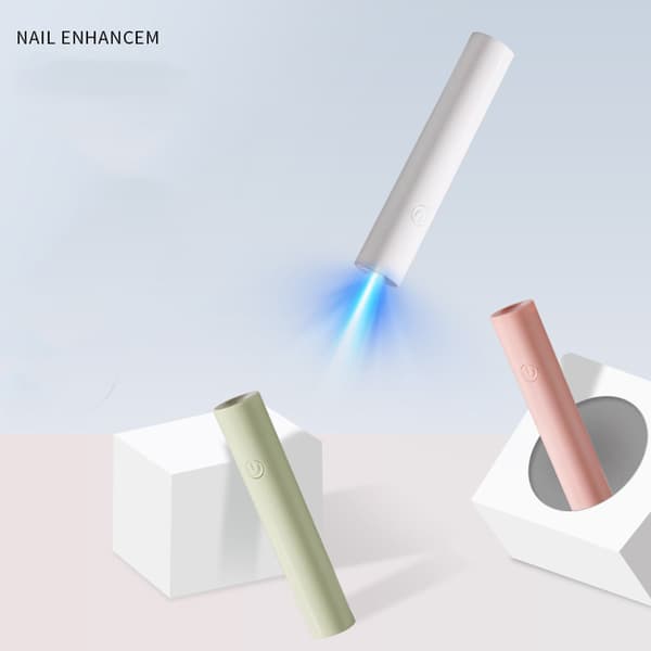 /#/1 stk. Lille bærbar neglelampe, USB, timer, pink/#/