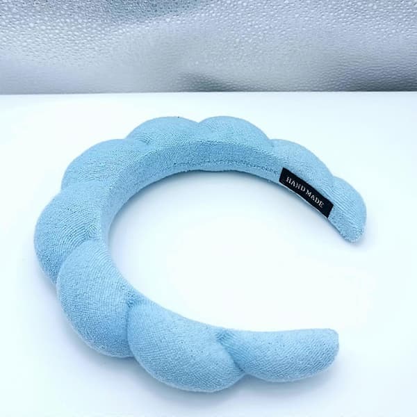 Nytt Spa Hårband Enfärgat Svamphårband, Sminkhårband, Flätade Hårband Blue