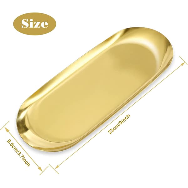 ##/Guld smyckesbricka oval bricka##/