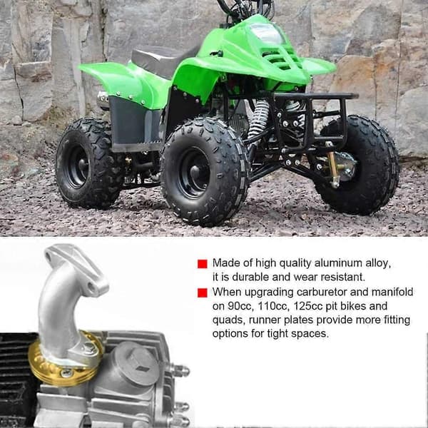 28mm CNC Carb Regulator Forgasser Inntaksmanifold Runner Plate for Pit Dirt Bike (Gull)