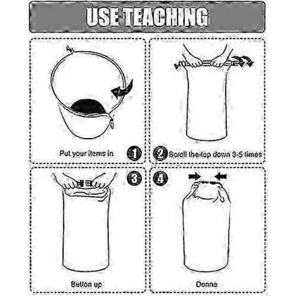 Vattentät Dry Bag Set 6 st, Stor Kapacitet Ripstop Vattentät Väska i 8L 5L 3.5L 3L 2.5L 1.5L Organizer Förvaringsväskor för Utomhusvandring Camping