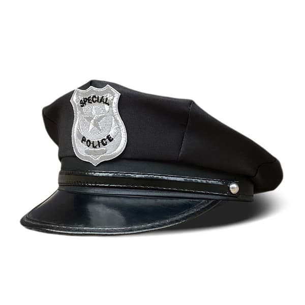 ##/Polismössa Polis Karnevalsmössa 1 svart polismössa rolig SWAT##/