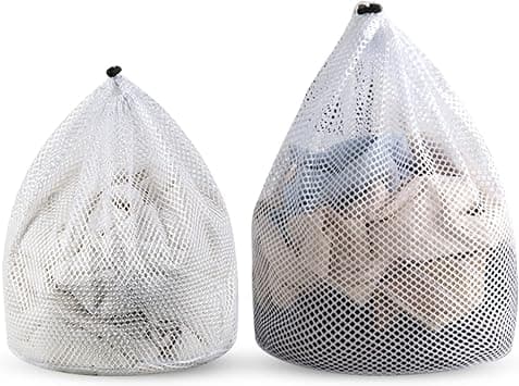 (2-pack 50*70, 60*80) Nätpåse för tvätt - Maskintvättbar dragsko