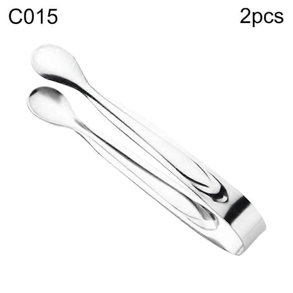 2 st Rostfria Kaffe Socker Tänger Barbecue BBQ Clip Klämma Köksredskap C015