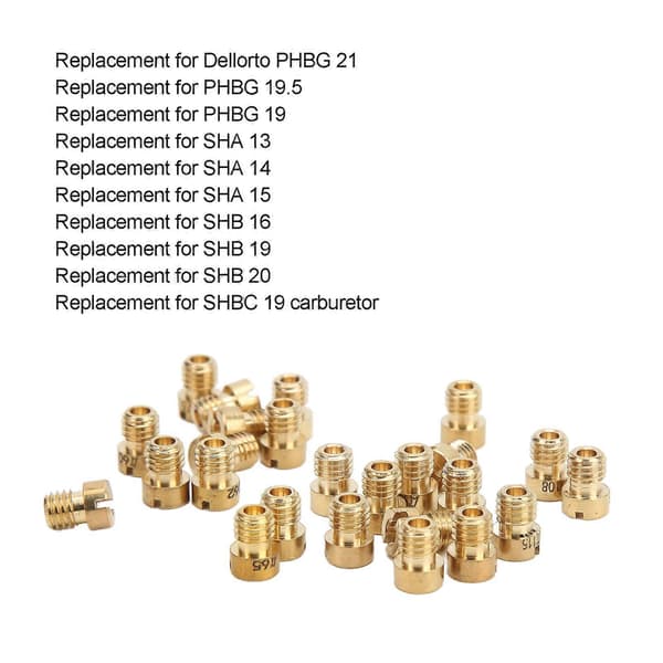 25 stk. Hoveddyse Karburator Hoveddyse Kit 55?115 M5 Erstatning for Dellorto Karburator PHBG