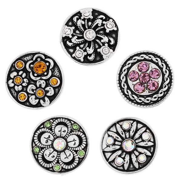 Diamantbrosch + 5 Knappar, Magnetisk Glasögonhållare Brosch för Kvinnor