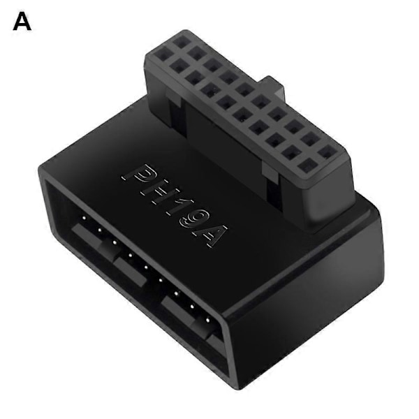 Moderkorts USB-omvandlare Enkel Installation Förlustfri Överföring ABS USB3.0 19/20 Pin 90 Graders Adapter för Dator A