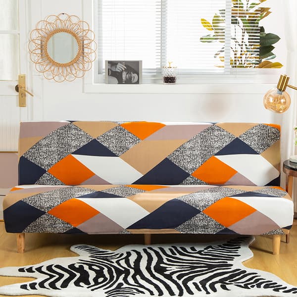 Stretch Sofa Trekk uten Armleninger, Universal Armløs Sofa Trekk, Full Dekning