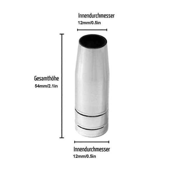 10 kpl Kaasusuuttimen Kärki MB15 MB14 12mm Messinkipoltinsuoja Lisävaruste MAG MIG