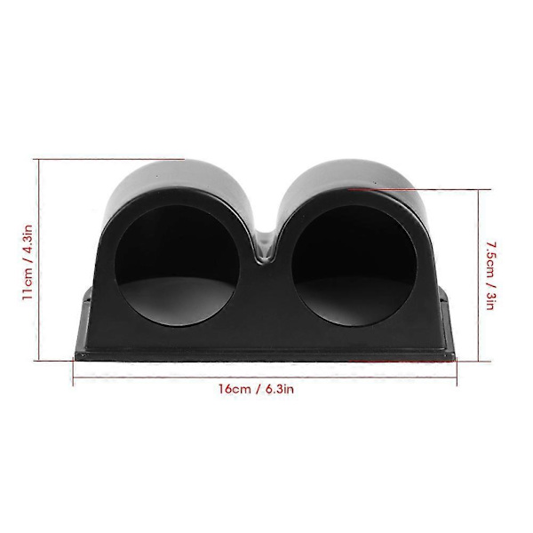 52mm/2in 2-Huls Målerholder Bilinstrumentbræt Måler Pod Universal Auto Tilbehør