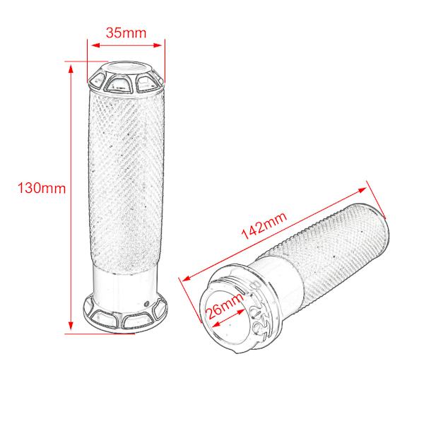##/Universal 7/8\" Anti-Slip Gummi-Legerat Motorcykel Styre##/