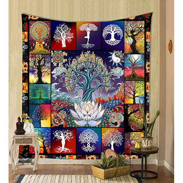 200x150 cm Psykedelisk väggbonad i tyg för hemmet