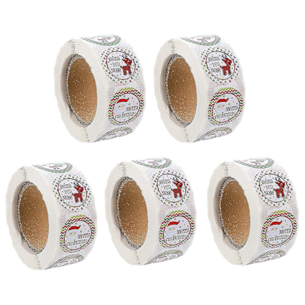 5 Ruller med Stikker Tegneserie Sød Brugbar Premium Multifunktionel Etiket Stikker Forseglings Stikker