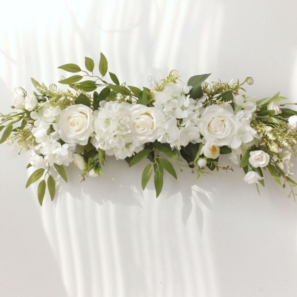 ##/65 cm bröllopsbåge blommor, vit##/