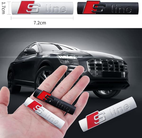 Bilsticker, 2 stycken 3D Sport Emblem S Logotyp Bokstäver Bil Exterio